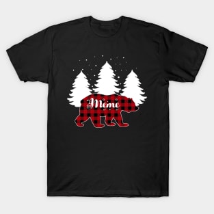 Buffalo Red Plaid Meme Bear Matching Family Christmas T-Shirt